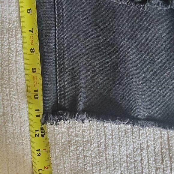 Original Use Black Distressed Cutoff Denim Shorts - Picture 16 of 16